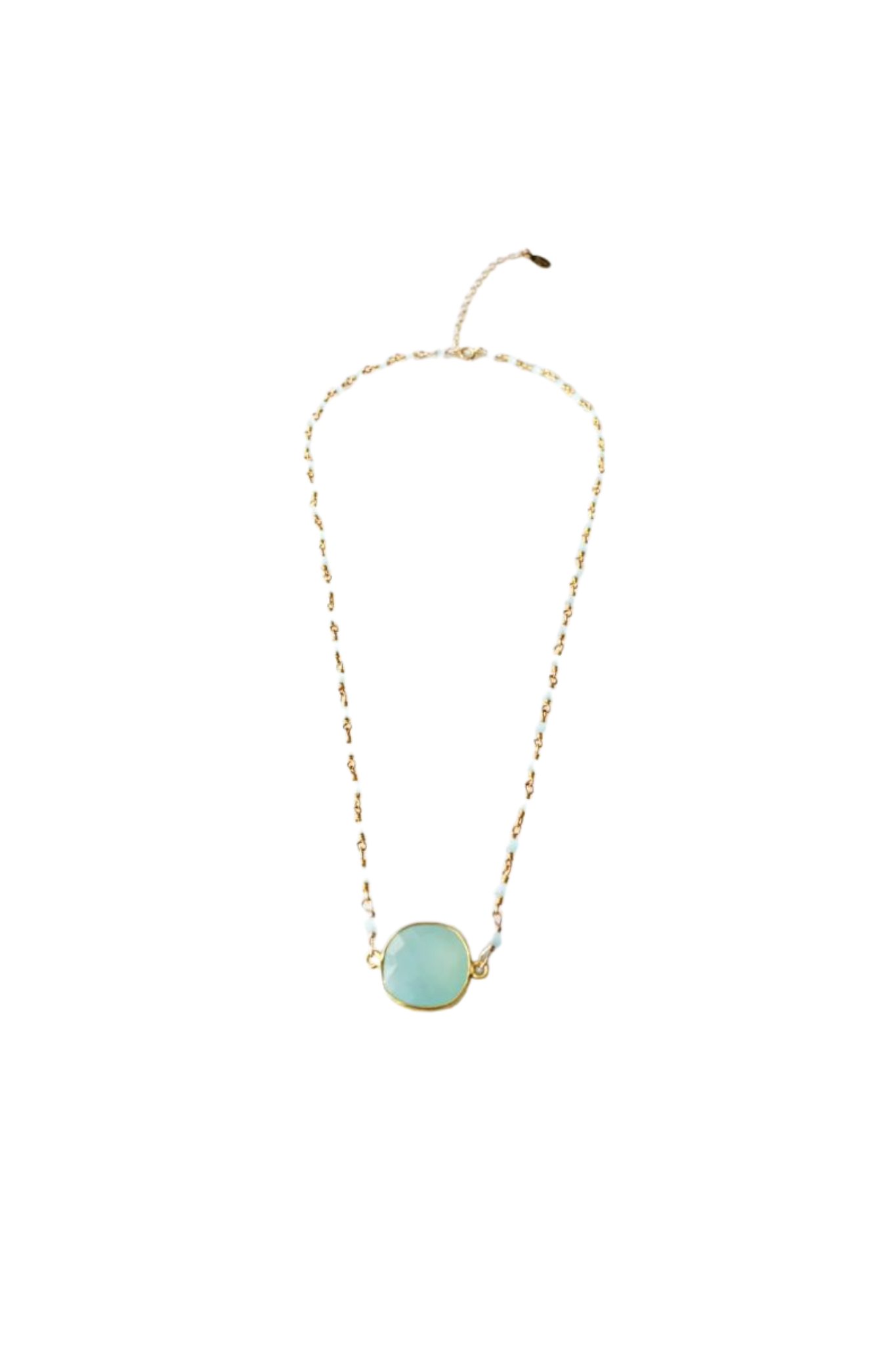 Mrs. Parker Endless Summer Chalcedony Necklace in Gold