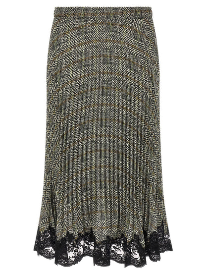 Ermanno Scervino Pleated Skirt With Lace
