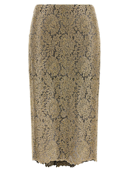 Ermanno Scervino Embroidered Tulle Skirt