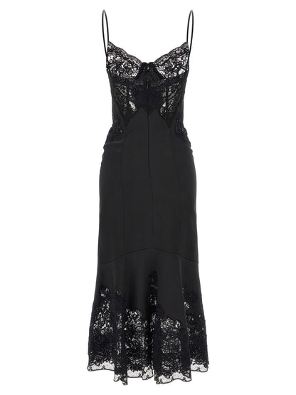 Ermanno Scervino Rebrodé Lace Lingerie Dress Black