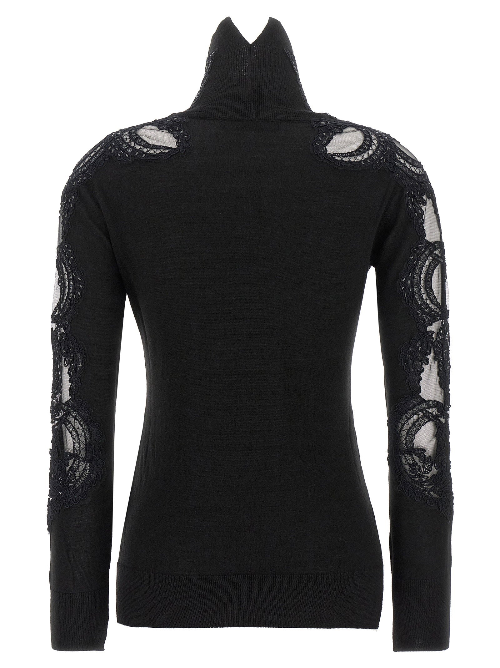 Ermanno Scervino High Neck With Lace Inserts