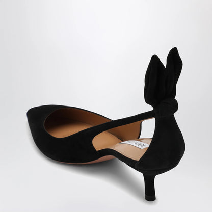 Aquazzura Black suede Deneuve pumps