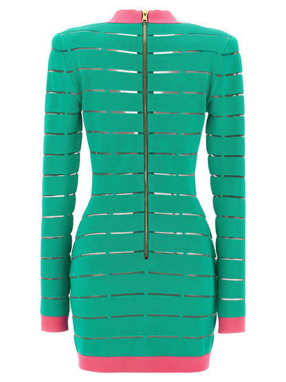 Balmain Two-tone Knit Dress