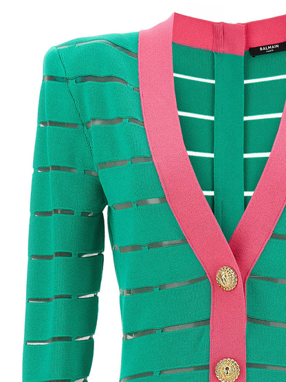 Balmain Two-tone Knit Dress