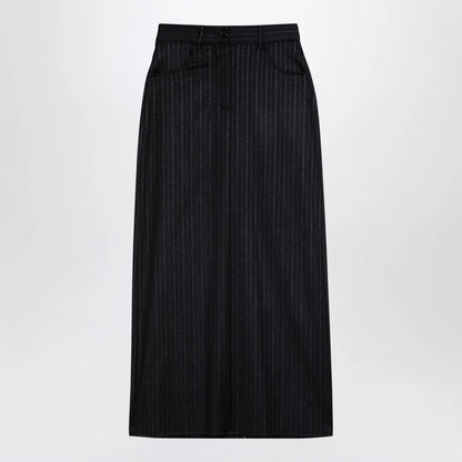 DEPARTMENT 5 Grey pinstripe wool-blend skirt