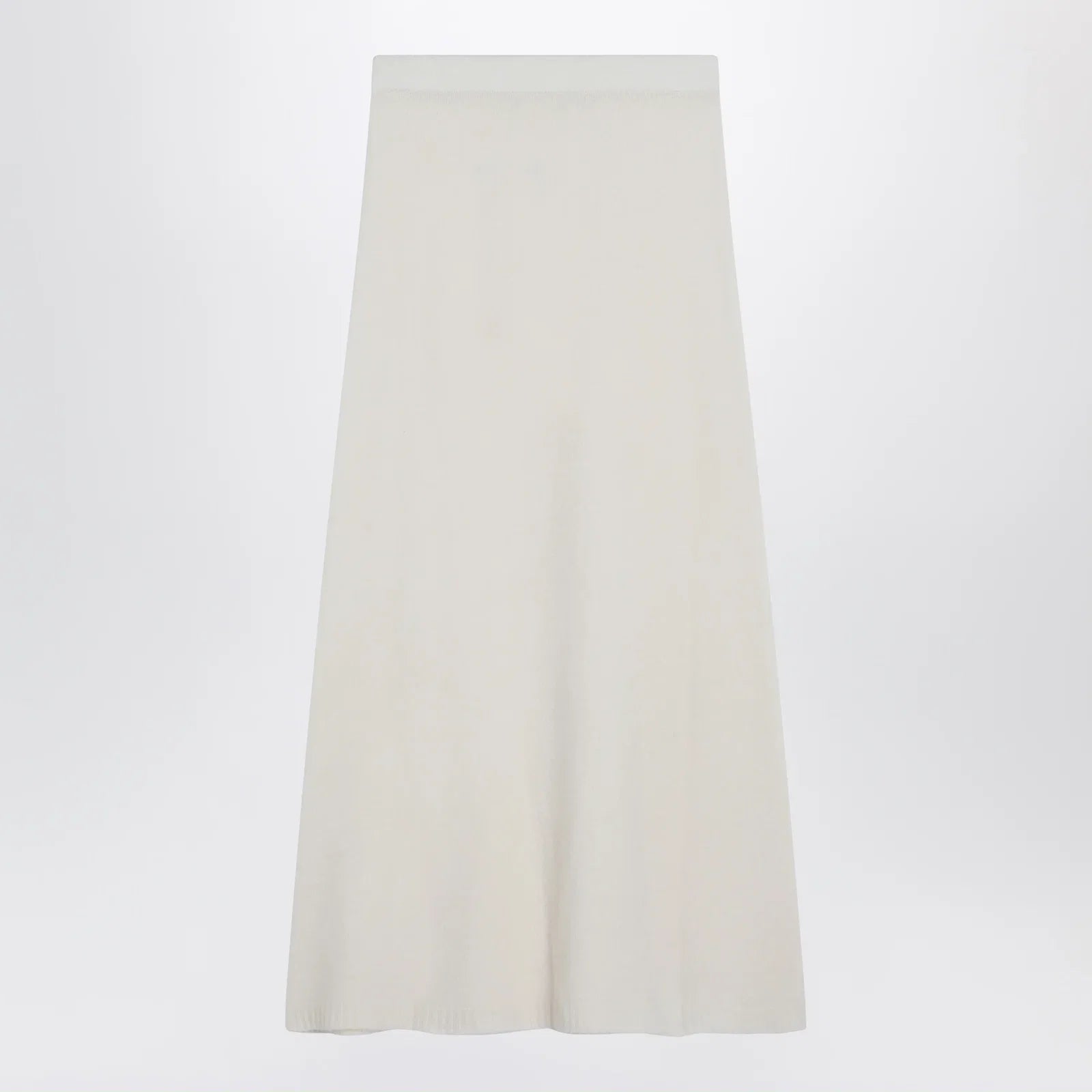 Max Mara Ivory skirt in stretch cashmere knit