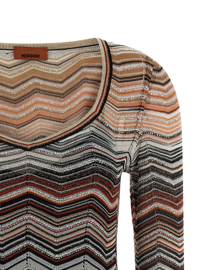 Missoni Chevron Lamé Dress