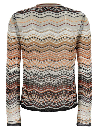 Missoni Chevron Lamé Cardigan