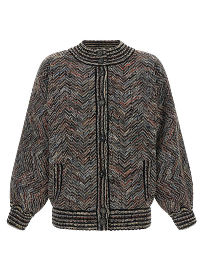 Missoni Chevron Knit Bomber Jacket
