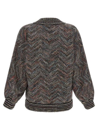 Missoni Chevron Knit Bomber Jacket