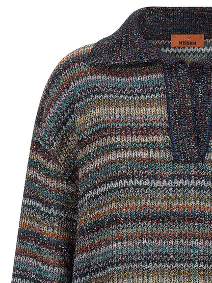 Missoni Lamé Yarn Polo Shirt