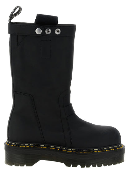 Rick Owens Quad Sole Pull On Dr.martens X Rickowens Boots