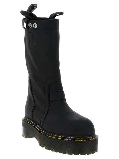 Rick Owens Quad Sole Pull On Dr.martens X Rickowens Boots
