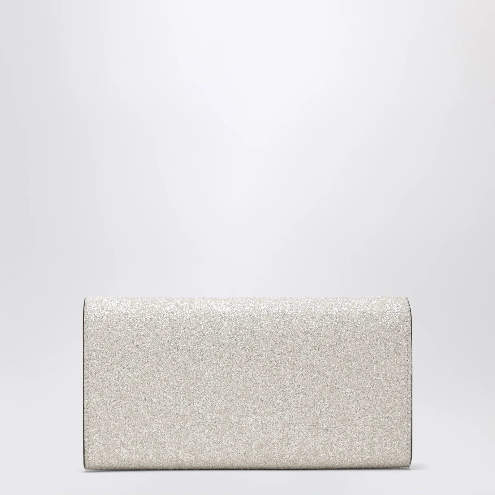 Jimmy Choo Emmie Pouch With Light Gold Micro-Glitter