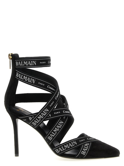 Balmain Couture Ribbon-print Pumps