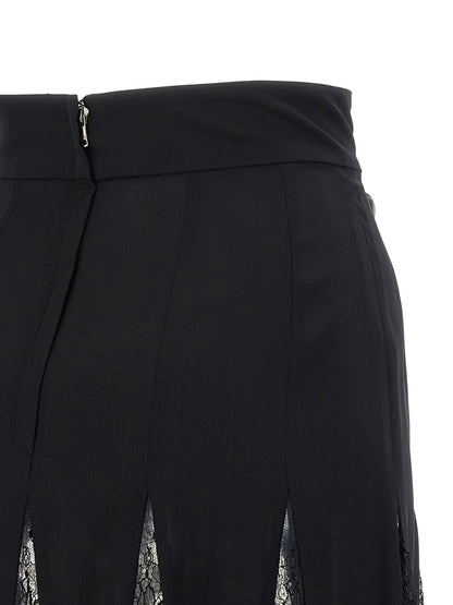 Dolce & Gabbana Charmeuse Skirt With Lace
