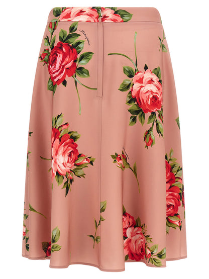 Dolce & Gabbana Bouquet Rose Skirt
