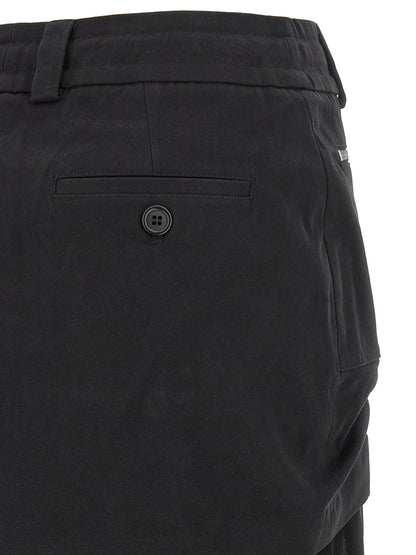 Dolce & Gabbana Twill And Chiffon Skirt