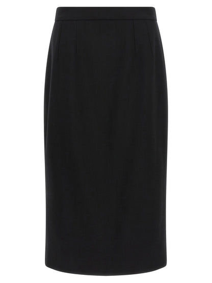 Dolce & Gabbana Stretch Wool Skirt
