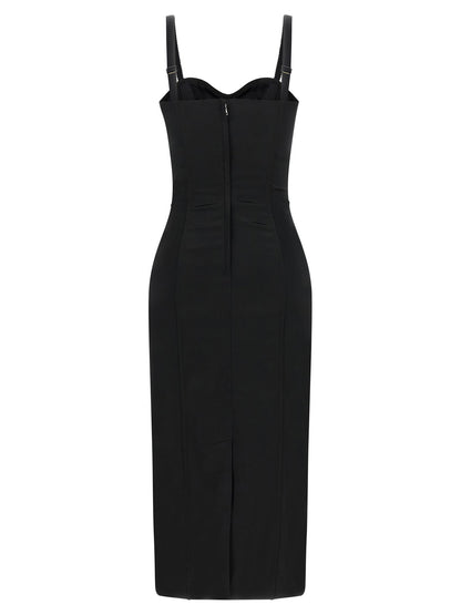 Dolce & Gabbana Black Sicily Bra Corset Dress