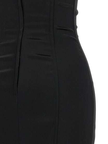 Dolce & Gabbana Black Sicily Bra Corset Dress