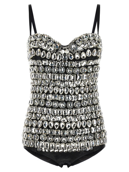 Dolce & Gabbana Crystal Bodysuit