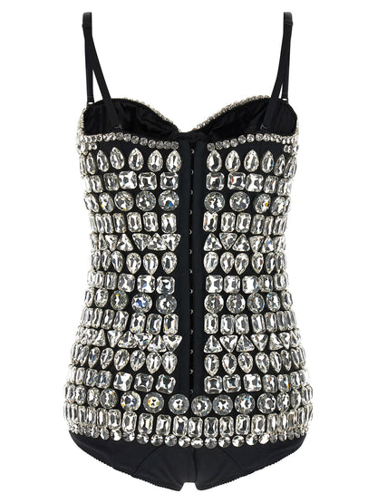 Dolce & Gabbana Crystal Bodysuit