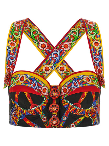 Dolce & Gabbana Carretto Bustier Top