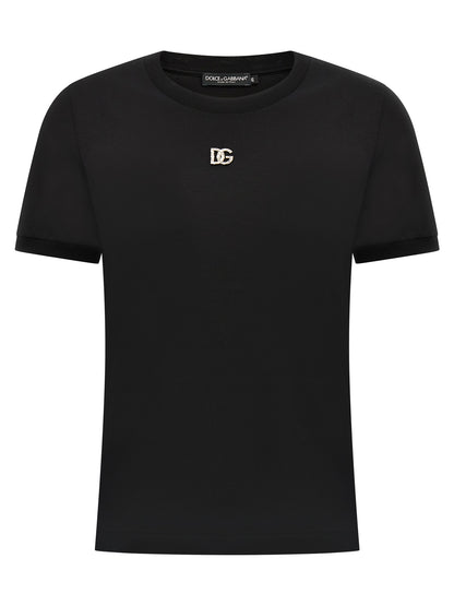 Dolce & Gabbana Rhinestone Logo T-shirt