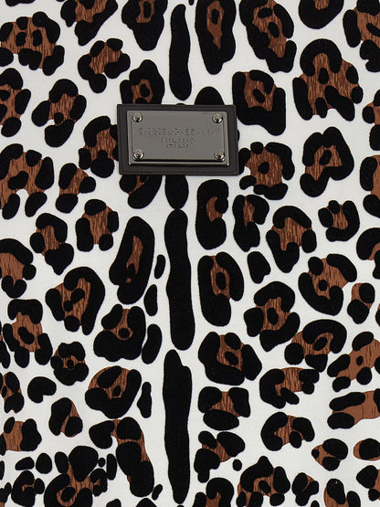 Dolce & Gabbana Animal Print Logo Plaque T-shirt