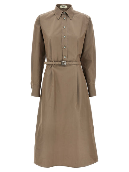 Fendi Chemisier Midi Dress