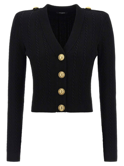 Balmain Twisted Knit Cardigan