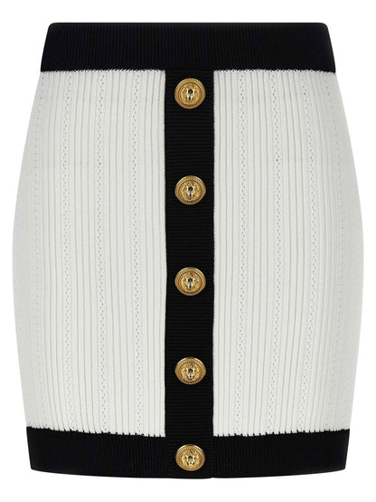 Balmain Two-tone Miniskirt