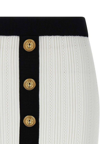 Balmain Two-tone Miniskirt