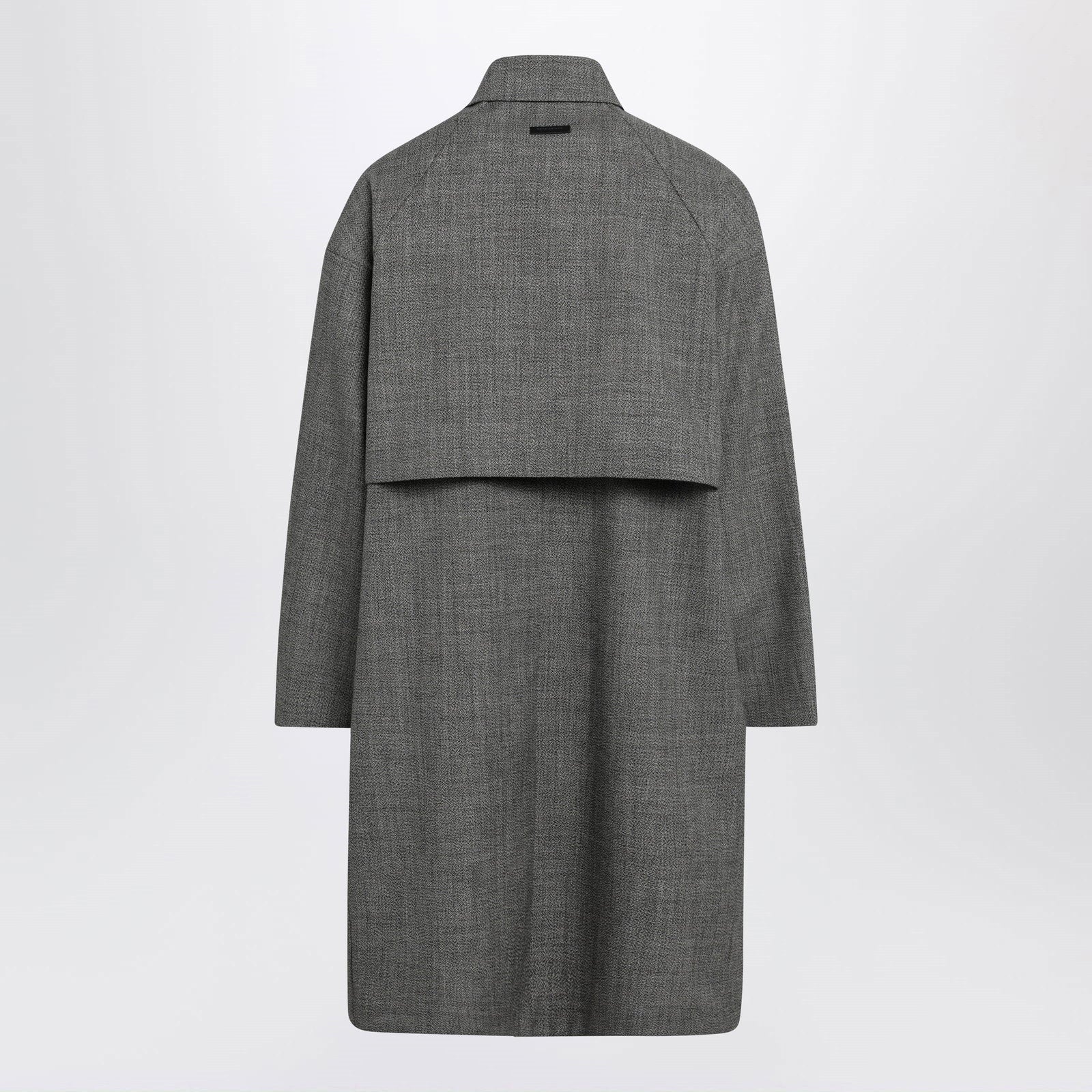 Fear of God Relaxed trench coat in mouliné wool