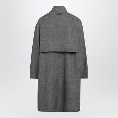 Fear of God Relaxed trench coat in mouliné wool