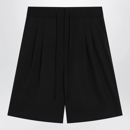 Fear of God Black baggy wool Bermuda shorts