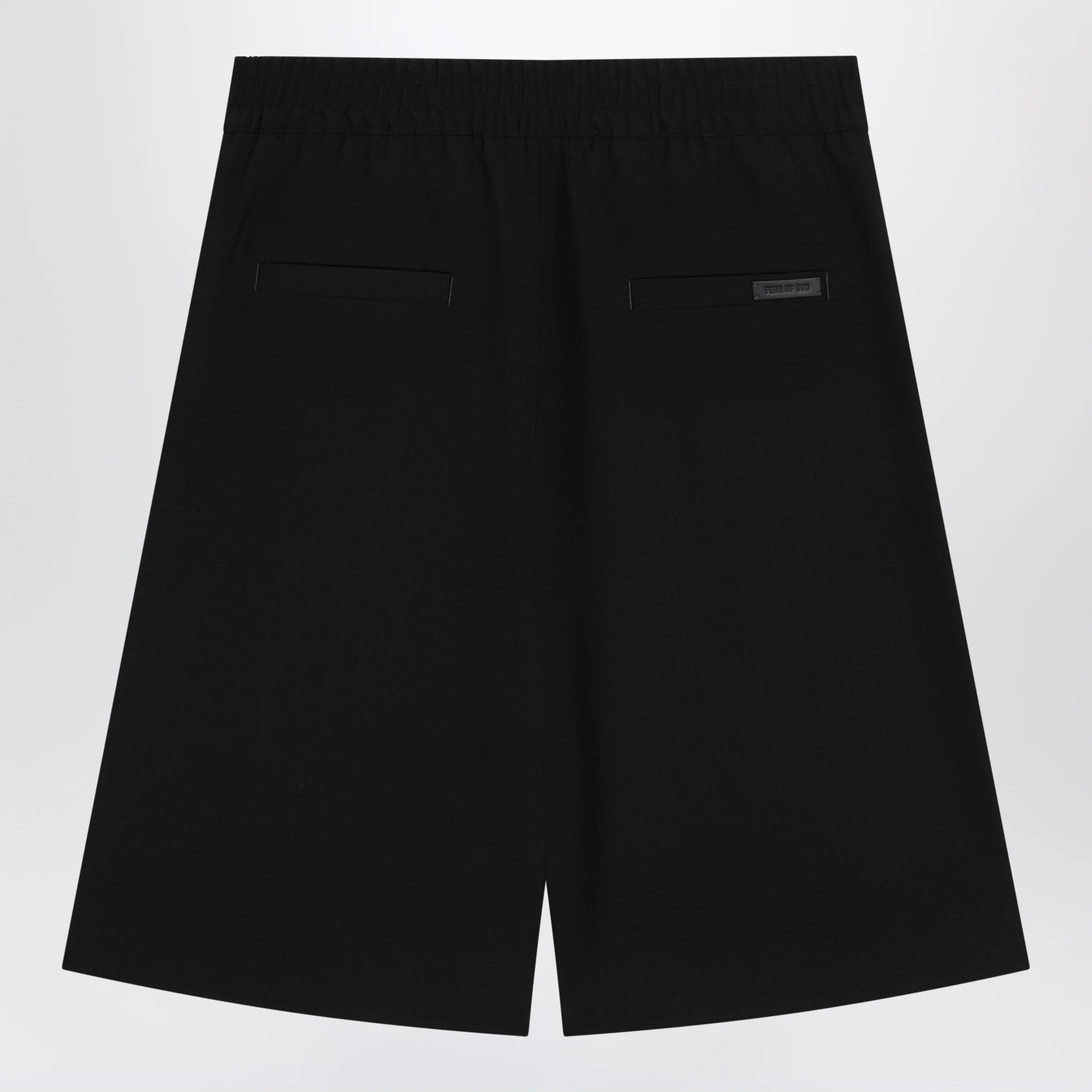 Fear of God Black baggy wool Bermuda shorts