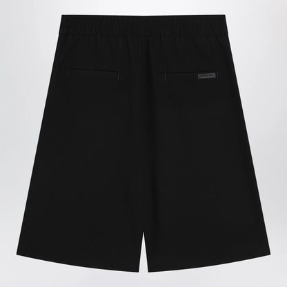 Fear of God Black baggy wool Bermuda shorts