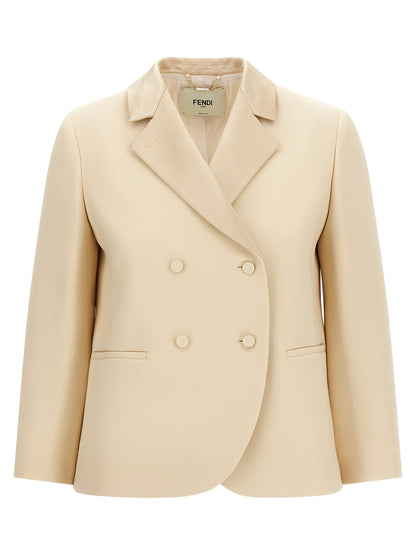 Fendi Silk Lapel Blazer