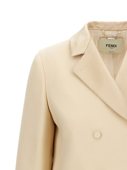 Fendi Silk Lapel Blazer