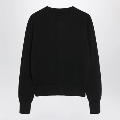 Ami Paris Ami De Coeur cardigan in black wool
