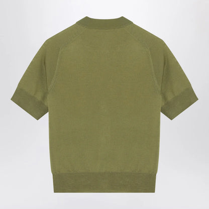 Ami Paris Matcha green Ami De Coeur wool cardigan