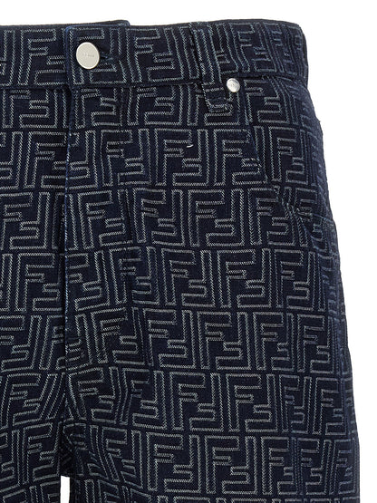 Fendi Bermuda Jeans Jacquard Ff