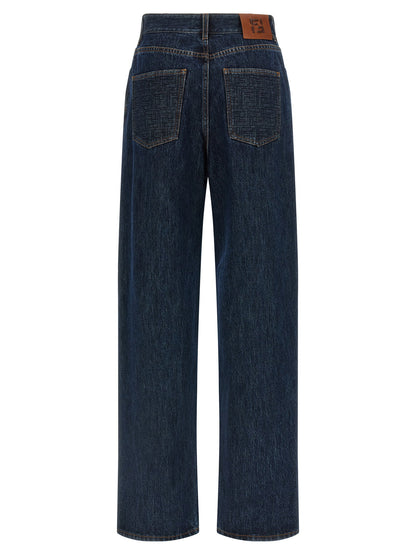 Fendi Ff Padded Jeans