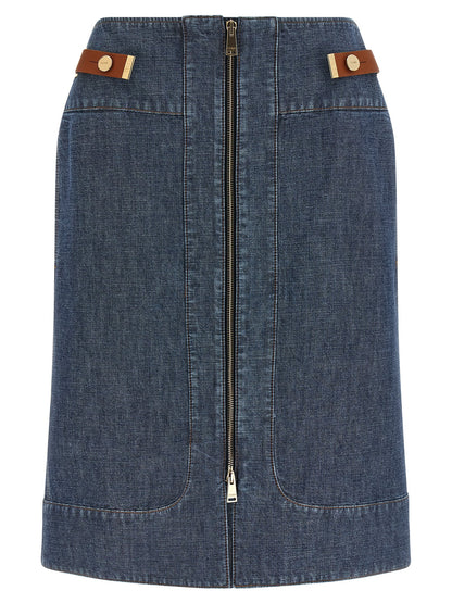 Fendi Chambray Denim Skirt