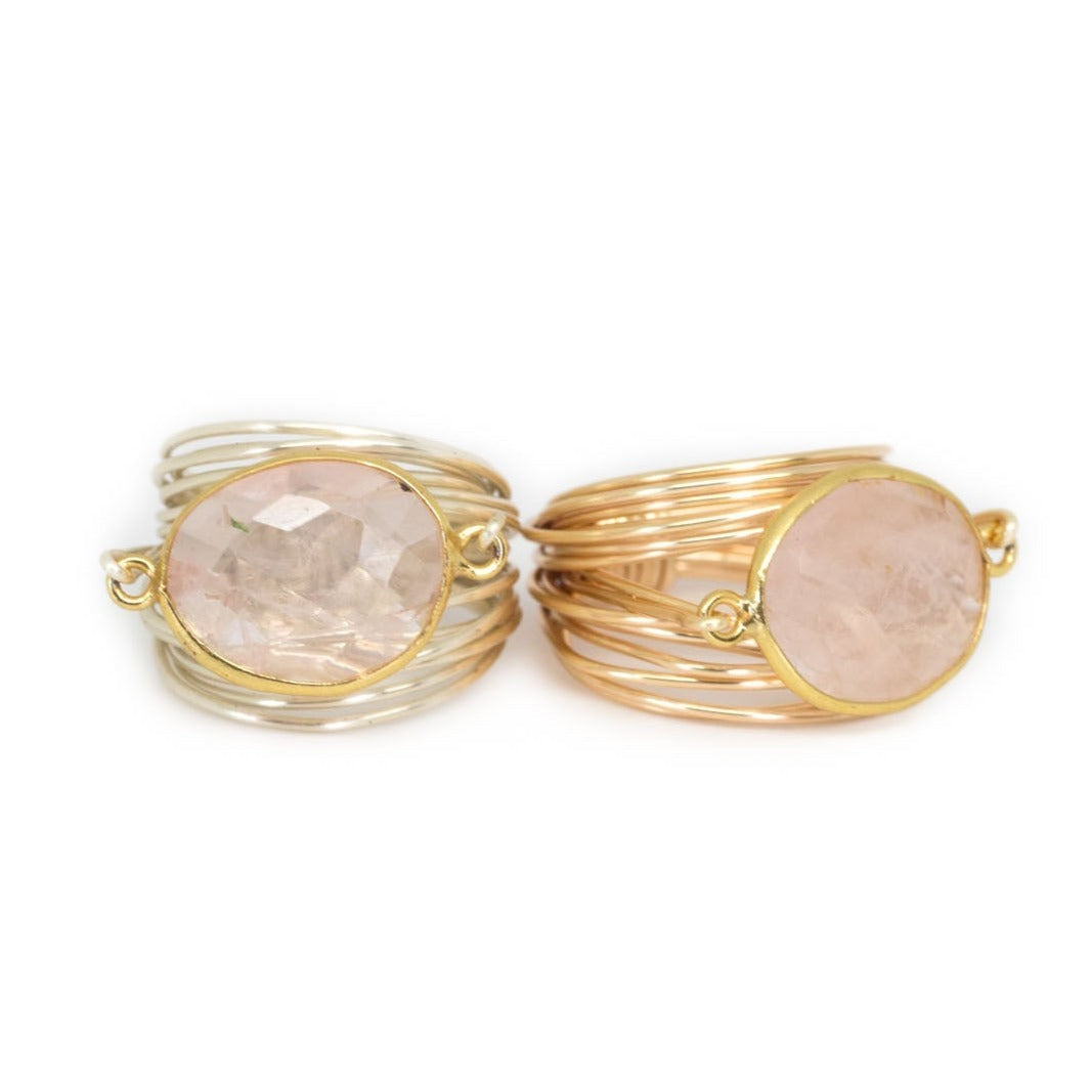 Torrey Ring with Rose Quartz