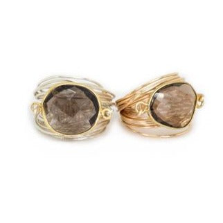 Torrey Ring with Smoky Quartz