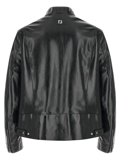 Fendi Lacquered Leather Blouson