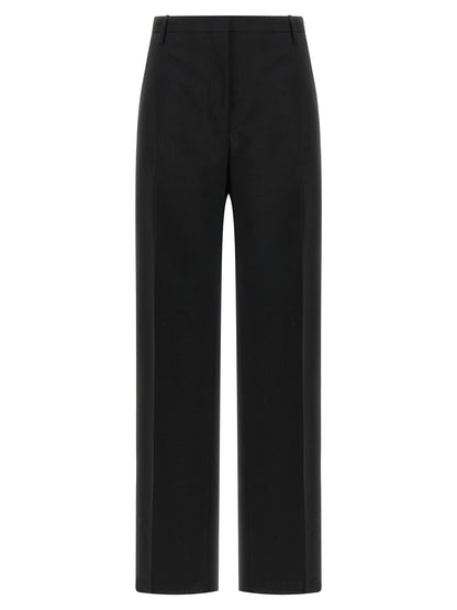 Fendi Black Wool And Mohair Pants